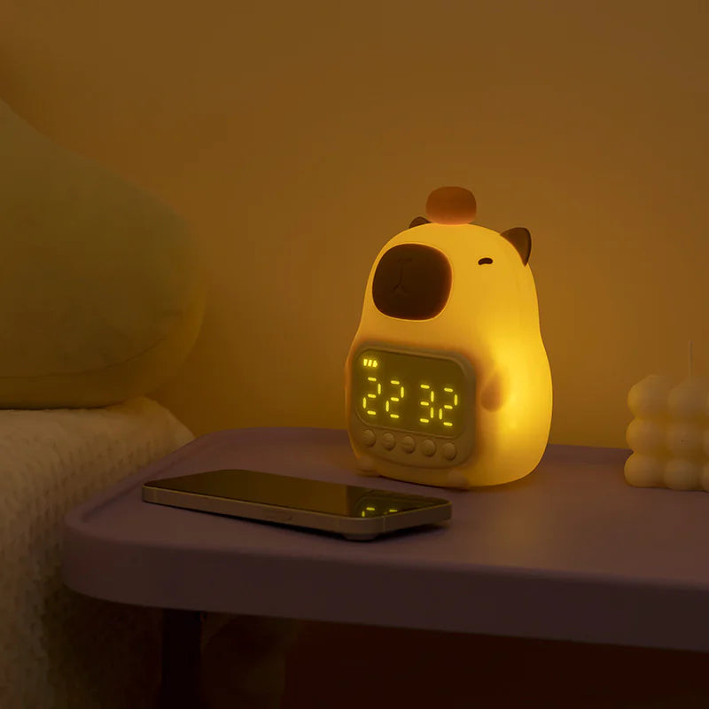 Cute Animal Night Light Clock