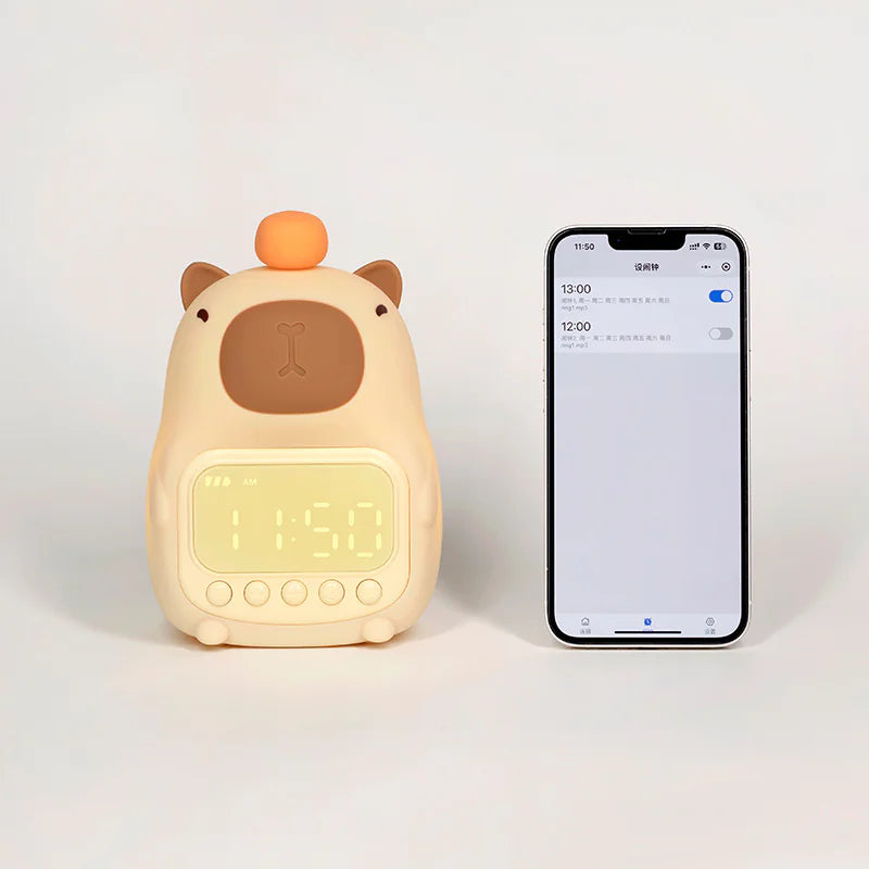 Cute Animal Night Light Clock